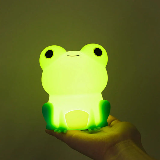 Night Lamp for Kids Frog Soft Silicone Sleeping Night Light Dimmable Timer Rechargeable Colorful Light Room Decor Children Gifts