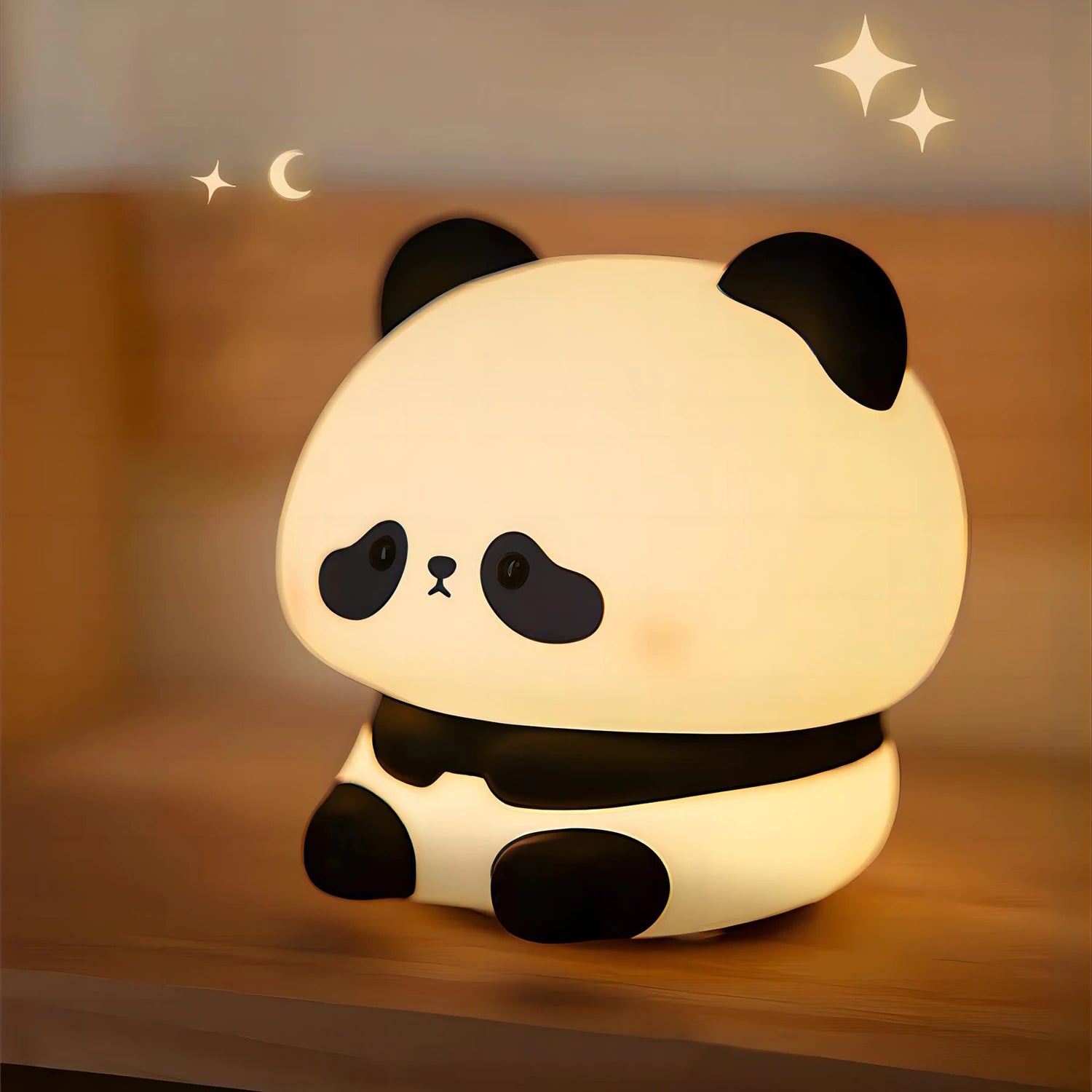 Panda Night Light Dimmable Nursery Squishy Silicone Sleeping Light USB Rechargeable Bedside Touch Lamp for Room Decor